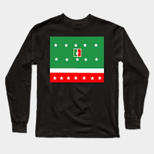 Italian Sportswear Design on Black Background Long Sleeve T-Shirt